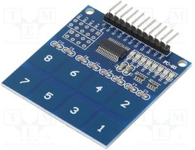 OKY3422, Датчик: касания, емкостный, Каналы: 8, IC: TTP226, 2,4-5,5ВDC