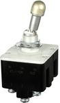 4TL11-50M, Switch Toggle (ON) ON ON DP3T Locking Lever Screw 18A 277VAC 250VDC Panel Mount with Threads
