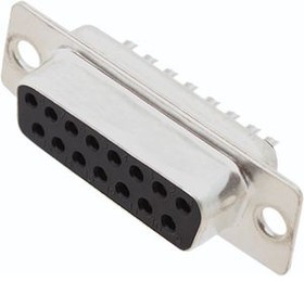 2101-0200-12, DA-15 D-Sub Connector, Socket, Solder Cup
