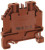 58.503.0055.4, WT 2.5 Series Brown Feed Through Terminal Block, 2.5mm², Single-Level, Screw Termination, ATEX