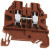 58.503.0055.4, WT 2.5 Series Brown Feed Through Terminal Block, 2.5mm², Single-Level, Screw Termination, ATEX