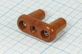 РД1 = РД1-1 Разъем питания AC розетка,250 B, 6 A, на блок, карболит