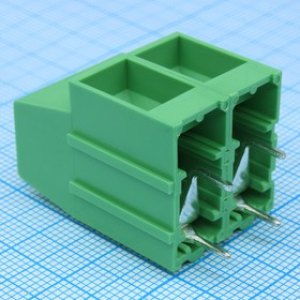 DG136HT-10.16- 02P-14-00A(H), Винтовой клеммный блок c рельефной обоймой, 2 контакта. Серия DG136HT-10.16
