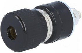 R1-26B-B, Гнездо, "банан" 4мм, 30А, 60ВDC, черный, никелированные, -10-80°C