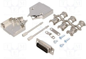 MHDM-15-DBP-K, Разъем D-Sub; PIN: 15; вилка; "папа"; прямой; пайк