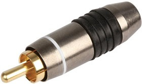 PSG08660, Аудио / видео разъем RCA, 2 контакт(-ов), Штекер, Контакты с Покрытием из Позолоченного Серебра