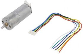 FIT0522, Двигатель DC, с энкодером,с редуктором, 6ВDC, 3А, Ось D профиль