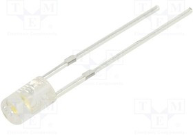 OSM54K3HA1F, LED; 3mm; white warm; 450?600mcd; 100°; Front: flat; 2.7?3.2V