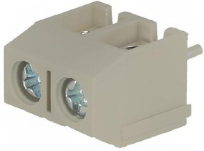 TB-5.0-P-2P/GY, Зажимная рейка для печатных плат, угловой 90°, 5мм, на PCB TB-5.0-P-2P/GY, Зажимная рейка для печатных плат, угловой 90°, 5мм, на PCB