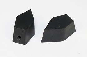 Ручка "V", внутренний диаметр d6,0, размер 31x17x14, пластик, черный, винт