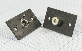 Гнездо RCA на панели с крепёжным фланцем, белое; №2037 W гн RCA\пан фланц\бел\\пл\Ni\\панель с отверстиями