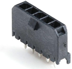 43650-0528, Headers &amp; Wire Housings MicroFit 3.0 SR V TH Peg 15Au 5Ckt