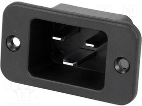 CS-041, Разъем: питания AC, гнездо, "папа", 16А, IEC 60320, C20 (I), 250ВDC