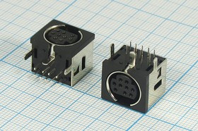Разъем (miniDIN) MCC-5902.0\K37152J 9P\ [S-VHS] розетка, 9HP, монтаж на плату, угловой,экранированный, MCC-5902.0\K37152J 9P\ [S-VHS]