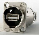 EHUSBABX, USB ADAPTER, TYPE A RCPT-B RCPT, BLACK