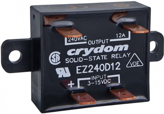 EZ240D18, Solid State Relay 15mA 15V DC-IN 18A 280V AC-OUT 4-Pin
