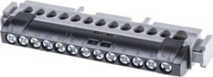 0 048 54, Distribution Block, 13 Way, 1.5 16 mm², 6 25 mm², 100A, 400 V ac, Black 0 048 54, Distribution Block, 13 Way, 1.5 16 mm², 6 25 mm², 100A, 400 V ac, Black