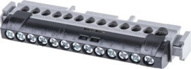 0 048 54, Distribution Block, 13 Way, 1.5 16 mm², 6 25 mm², 100A, 400 V ac, Black