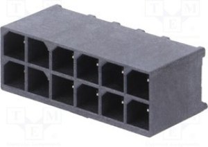 MX-76829-0112, Гнездо, провод-плата, "папа", Mega-Fit, 5,7мм, PIN: 12, Конф: 2х6
