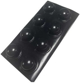 SJ5003, Ножки клейкие черные 11,2 х 5,1мм полусфера 8 шт