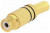 CC-108, Вилка: RCA: "мама": с амортизатором: прямой: пайка: позолота: 5мм CC-108, Вилка: RCA: "мама": с амортизатором: прямой: пайка: позолота: 5мм