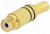 CC-108, Вилка: RCA: "мама": с амортизатором: прямой: пайка: позолота: 5мм CC-108, Вилка: RCA: "мама": с амортизатором: прямой: пайка: позолота: 5мм