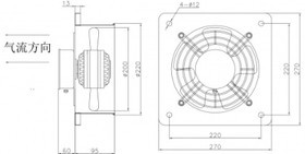 Вентилятор Krubo K-AC200-W220-25 220V 65W