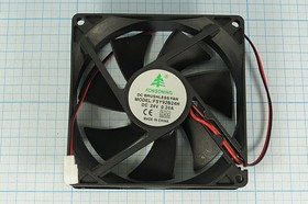 Вентилятор постоянного тока 24 Вольта, 92x92x25мм, шариковый подшипник, 3500об/мин, ВН093B вент 92x9