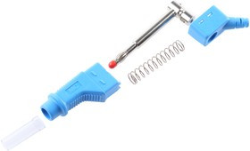 66.9328-23, Blue Male Banana Plug, 4 mm Connector, Screw Termination, 32A, 600V, Nickel Plating