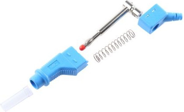 66.9328-23, Blue Male Banana Plug, 4 mm Connector, Screw Termination, 32A, 600V, Nickel Plating