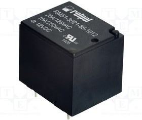 RM513021851012, Реле электромагнитное, SPST-NO, Uобмотки 12ВDC, 10A/250ВAC, 10А