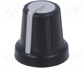 GMN-2GY, Ручка, миниатюрный, ABS, Диаметр оси 6мм, -16x16мм, черный