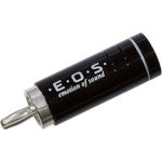 1-258G WHITE, штекер RCA металл на кабель,белый