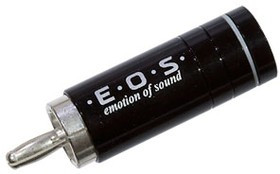 1-258G WHITE, штекер RCA металл на кабель,белый