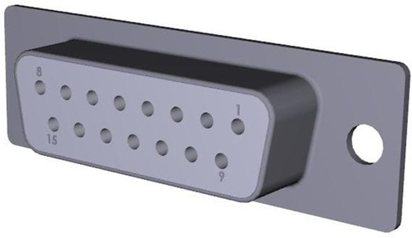 172-E15-213R001, 172 15 Way Panel Mount D-sub Connector Socket, 10.9mm Pitch