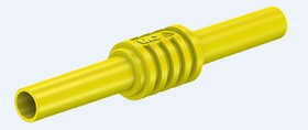 66.9123-24, Yellow, Female Banana Coupler With Brass contacts 66.9123-24, Yellow, Female Banana Coupler With Brass contacts