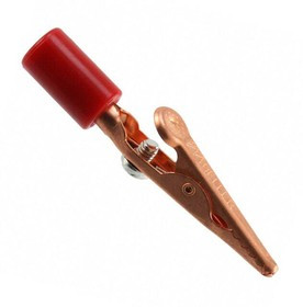 BU-60CHS-2, Test Clips Red Alligator Copper Clip Acetate Handle - 10 Amp