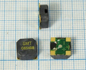 Излучатель звука магнитоэлектрический без генератора 3.6В/16 Ом, SMD 8.5x8.5x4мм зм 8,5x 8,5x4,0\ 3,