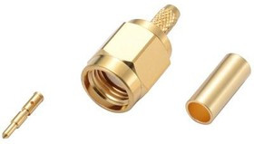 MP006811, Разъем РЧ / Коаксиальный, SMA Коаксиальный, Прямой Штекер, Обжимной, 50 Ом, RG316, Латунь