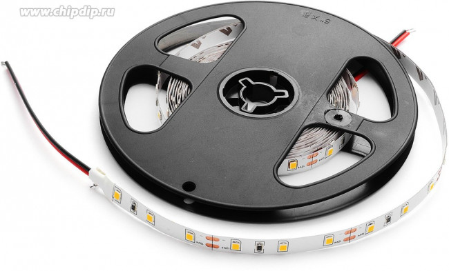 LSE-054 Светодиодная лента, 12В, 9,6Вт/м, smd2835, 60д/м, IP20, 1300Лм/м, ширина подложки 8мм, теплы