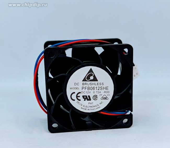 Вентилятор Delta Electronics PFB0612SHE, 60X38, 5.76W, 12V