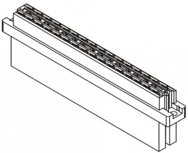 09040323213, Вилка, DIN 41612, тип D, "мама", PIN: 32, a+c, обжим, прямой