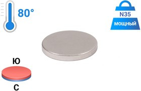 Неодимовый магнит диск 10х1.2 мм, N35