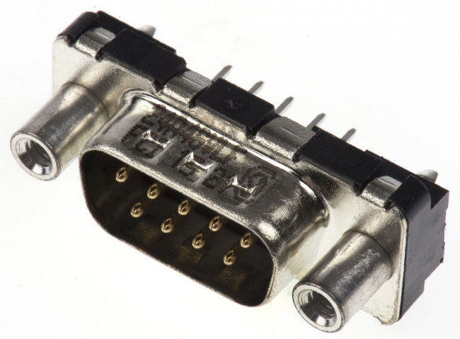 D09P24A4GV00LF, D-Sub Standard Connectors Straight 9 way Pin