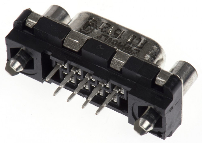 D09P24A4GV00LF, D-Sub Standard Connectors Straight 9 way Pin