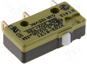 XCG3-81Z1, Переключатель микропереключатель SNAP ACTION, без рычага, SPDT, 10A/250ВAC