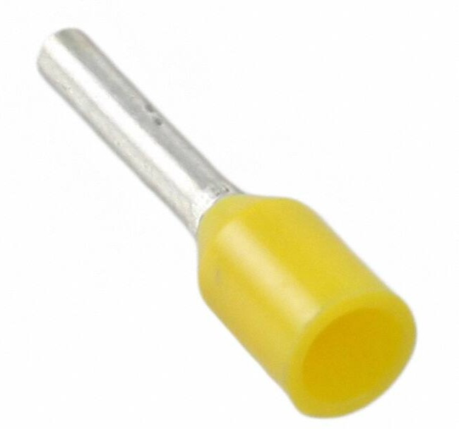 FSD73-6-D, TERMINAL, WIRE FERRULE, 24AWG, YEL