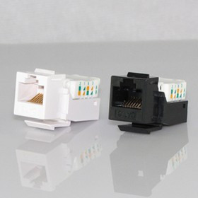 HYC-K15212, Розетка Keystone 8P8C (RJ-45) CAT.6, черная (TOOL FREE)