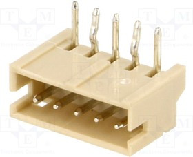 NX1500-05SMR, Гнездо, провод-плата, "папа", 1,5мм, PIN: 5, THT, 100В, 1А, луженые