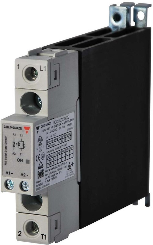RGC1A60D25KKE, RGC Series Solid State Relay, 25 A Load, DIN Rail Mount, 600 V ac Load RGC1A60D25KKE, RGC Series Solid State Relay, 25 A Load, DIN Rail Mount, 600 V ac Load